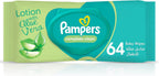 Pampers Complete Clean Baby Wipes with Aloe Vera Lotion, 64 Wipe Count