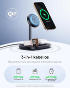 Baseus 3-in-1 air-cooled wireless charger — Black