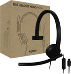 Logitech H570E USB-C Mono Headset — Teams — Black