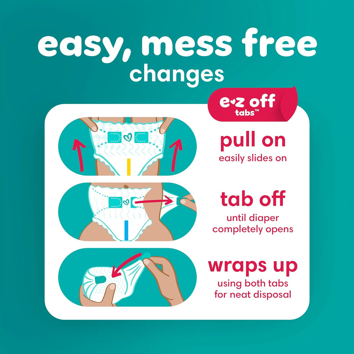 Pampers Cruisers 360 Diapers - Size 7, 44 Count, Pull-On Disposable Baby Diapers, Gap-Free Fit