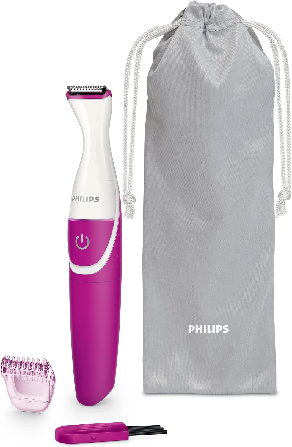 Philips Women's Cordless Trimmer (BRT381/15) — White/ Pink