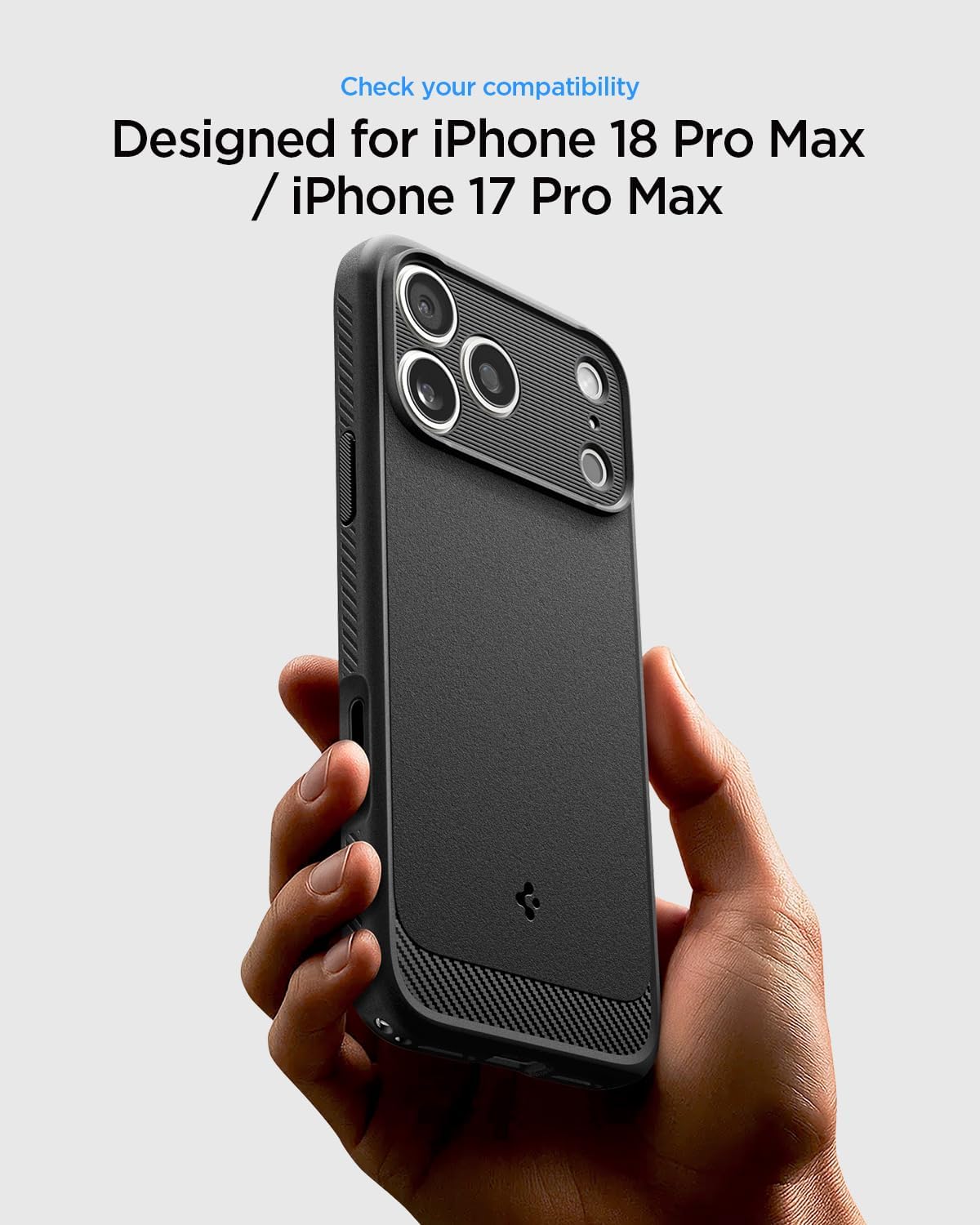 Spigen Rugged Armor MagFit for iPhone 18 Pro Max case / 17 Pro Max - Black — Matte Black — product image 8