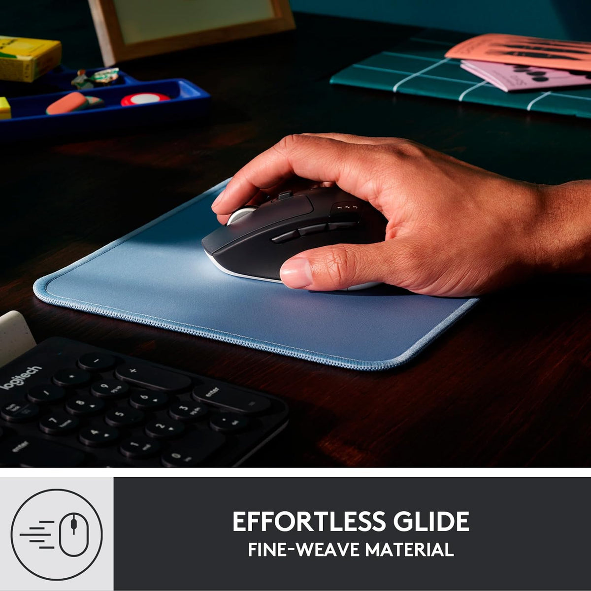 Logitech Studio Series Mouse Pad — Blue Grey