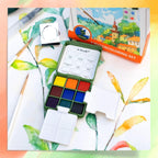 YPLUS Pocket Watercolour Painting Kit — 9 Colours