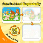 YPLUS Reusable Water-Reveal Activity Book — Animals