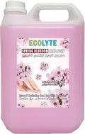 ECOLYTE+ Disinfectant Ecolyte Premium Hand Wash Liquid Refill - 5 Liter - Spring Blossom - Effective Germ Protection — front product image