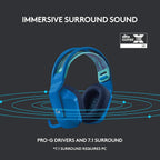 Logitech G733 Wireless Gaming Headset — Blue