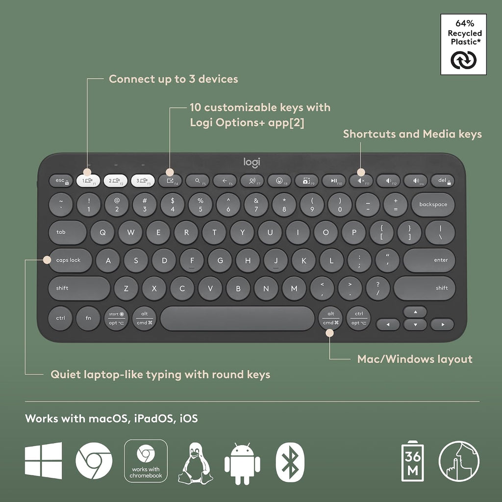 Logitech K380S Keyboard — Graphite