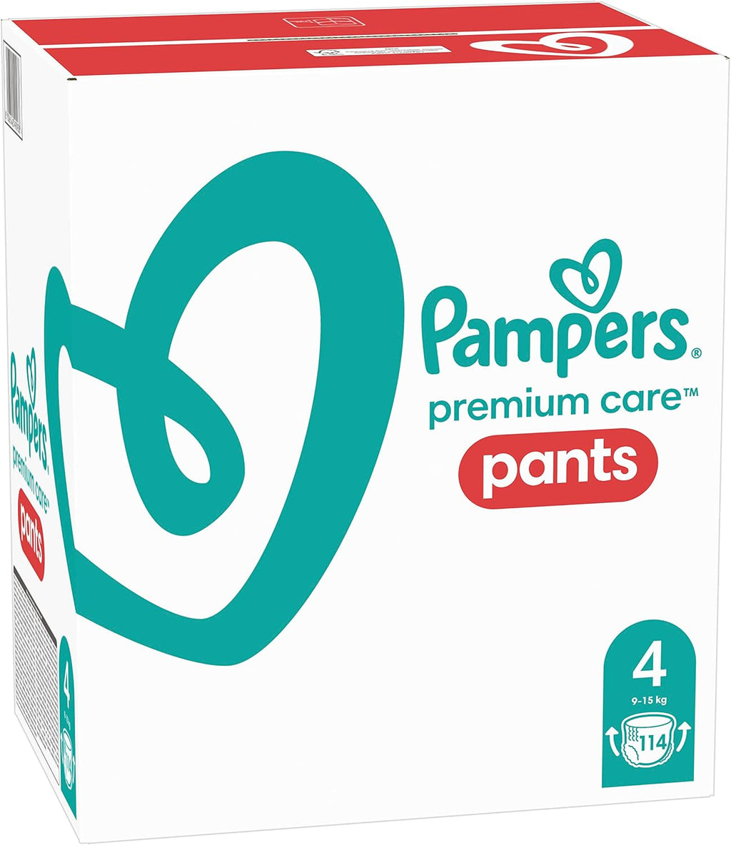 Pampers Premium Care Nappies, Size 4, 9kg-15kg, Best Protection and Comfort from Pampers in Easy Fit Nappies
