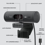 Logitech BRIO 505 Webcam — Graphite