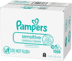 Pampers Sensitive Water Based Hypoallergenic and Unscented Baby Wipes Combo, 1008 count (Packaging May Vary)