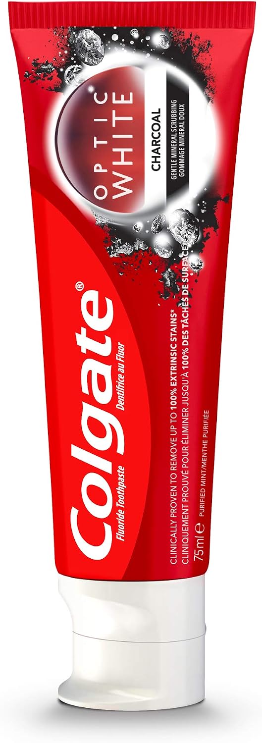 Colgate Optic White Charcoal Whitening Toothpaste 75ml Pack Of 2 — additional product view 5