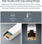TP-Link TL-SM331T | 1000Base-T RJ45 SFP Module | 1.25G Copper SFP Transceiver | SFP to Ethernet | Plug and Play | Hot Pluggable | Up to 100m distance | | Durable Metal Casing | Versatile Compatibility