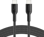 Belkin Gaming USB-C to USB-C Cable 60W (6.6ft), Braided Type C Charger Fast Charging for Nintendo Switch 2, iPhone 16, iPhone 15, iPad, MacBook Air, Chromebook, Samsung Galaxy S25 Ultra, etc. - Black