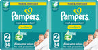 Pampers Rash Protection Aloe Taped Diapers, 3-8kg, Size 2, Mega 84 Count (Pack of 2)