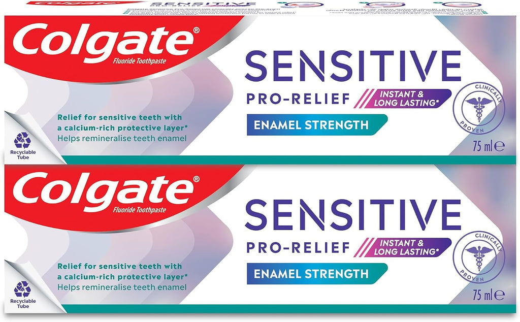 Colgate Sensitive Pro Relief, Repair and Prevent, Instant & Lasting Sensitivity Pain Relief Toothpaste, 2x75ml, 2 Pack — front product image
