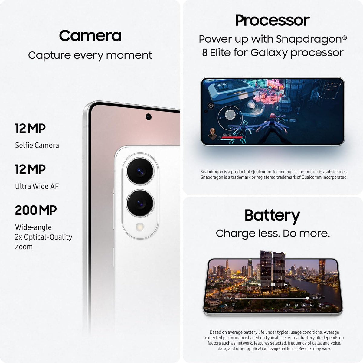 SAMSUNG Galaxy S25 Edge Phone, 256 GB AI Smartphone, Unlocked Android, Night Video, Fast Processor, ProScaler Display, Long Battery Life, 2025, Titanium Icyblue (International Version)