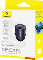 Baseus Tiny Star Mini Car Charger UC30WCosmic Black — Black