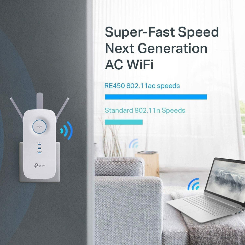 TP-Link AC1750 WiFi Range Extender with High Speed Mode and Intelligent Signal Indicator (RE450)