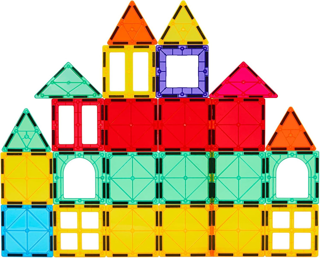 Gemmicc Classic Magnetic Tiles — 63 Pieces — 63 Pieces