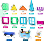 Gemmicc Magnetic Tiles with Storage Case — 126 Pieces — 126 Pieces