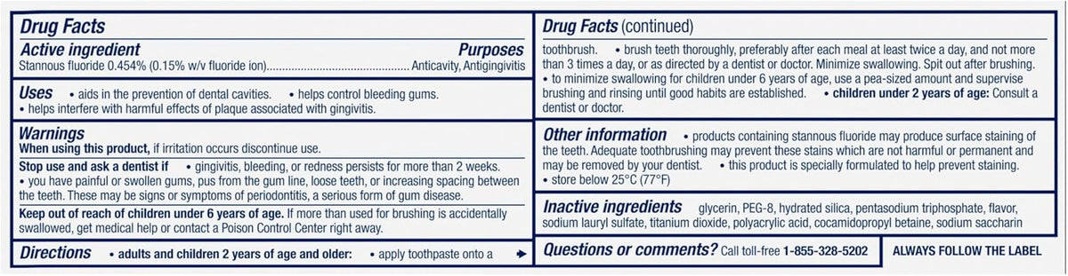 Parodontax Toothpaste for Bleeding Gums, Gingivitis Treatment and Cavity Prevention, Clean Mint - 3.4 Ounces — additional product view 2