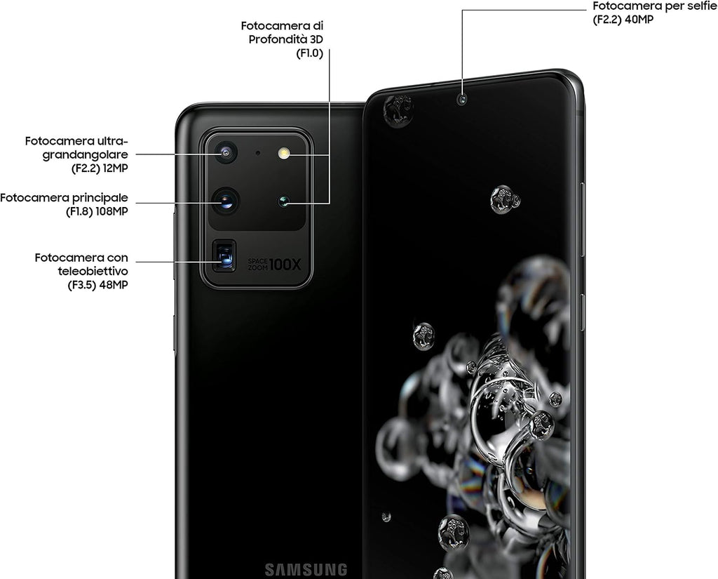 Samsung (Refurbished) S20 Ultra 5G Factory Unlocked SM-G988U1 Cosmic Black 12 GB RAM 128 GB Memory