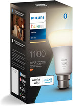 Philips Hue Smart Bulb, B22, Dimmable, Dynamic Settings, Works with Alexa, Google Assistant and Apple Homekit — White