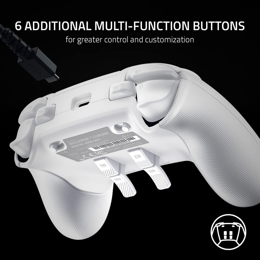Razer Wolverine V2 Chroma Wired Gaming Pro Controller for Xbox Series X|S, Xbox One, PC — White — product image 4
