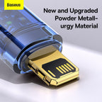 Baseus Explorer Auto Power-Off USB-A to Lightning Cable 2.4A — 1m — Blue
