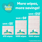 Pampers Sensitive Baby Wipes - Unscented - 192 ct