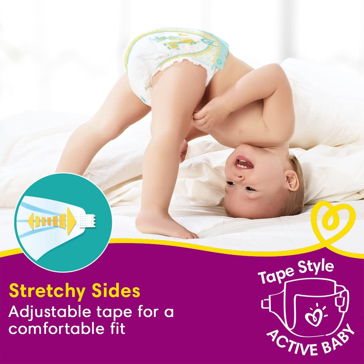 Pampers Active Baby Diapers, Small (46 Count)