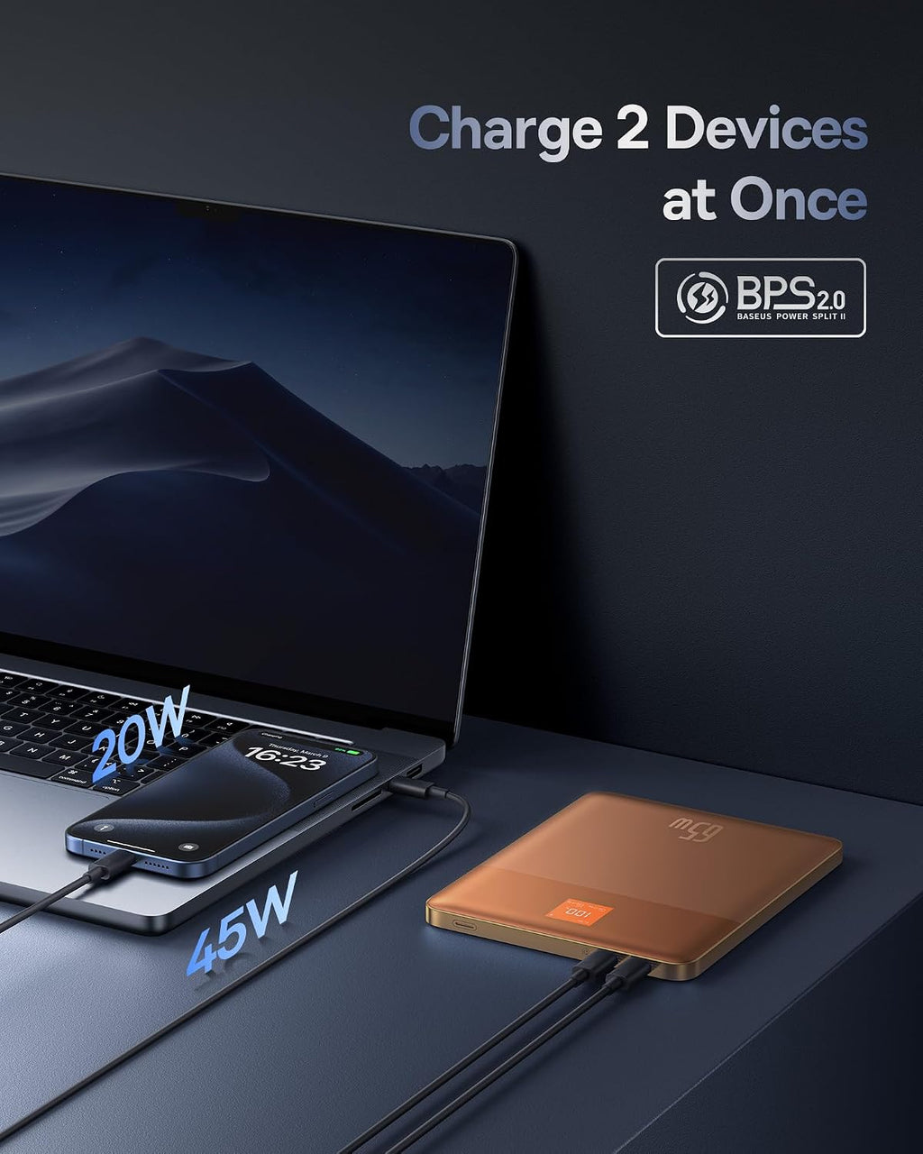 Baseus Blade 2 Laptop Power Bank 12000mAh 65W — Orange