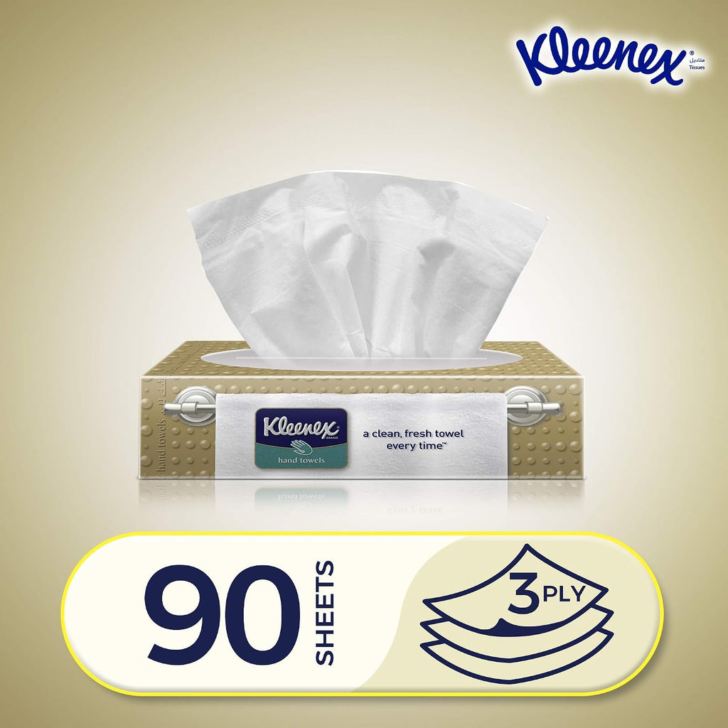 Kleenex Hand Towel, 1 Box x 90 Sheets, Disposable Towel Tissue for Hands, Kitchen and Bathroom use — additional view 3