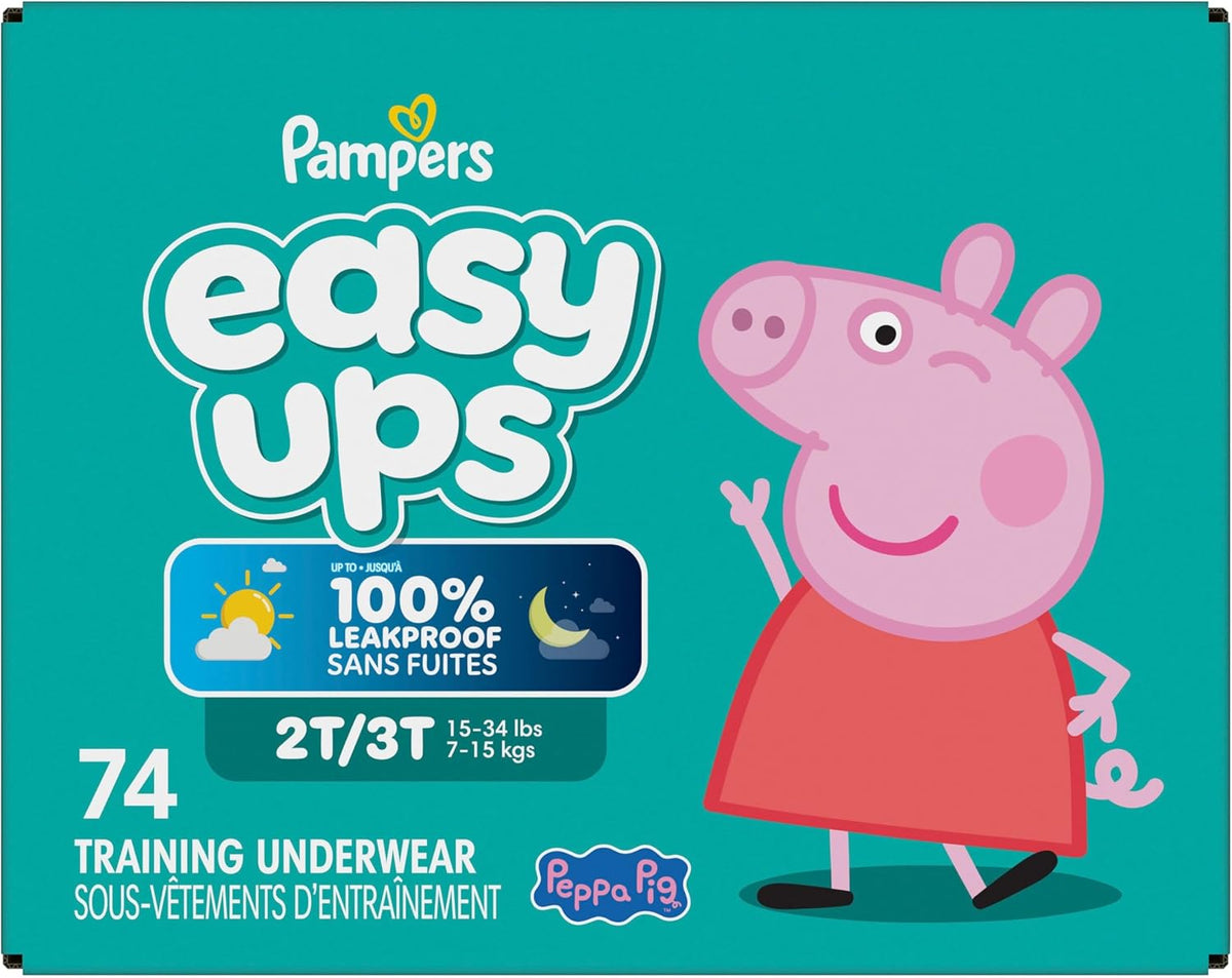 Pampers Training Pants - Easy Ups Girls & Boys - Size 2T-3T, 74 Count, My Little Pony Potty Underwear (Packaging May Vary)