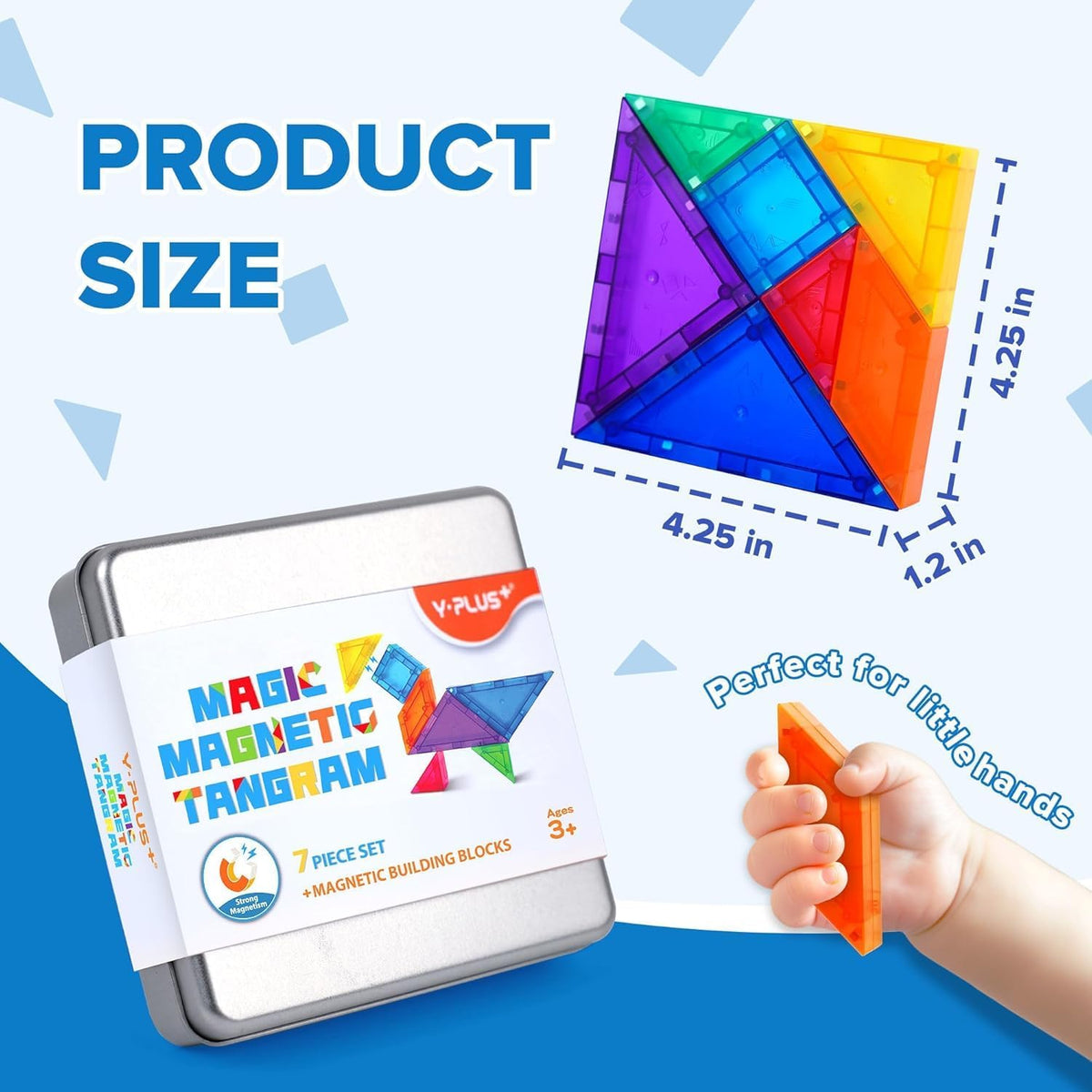 YPLUS Magnetic Tangram Puzzle — 7 Pieces