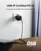 Belkin Compact USB Charger (45W) USB-C Power Delivery Fast Charging for Apple iPhone 16, 16 Plus, 16 Pro, 16 Pro Max, iPhone 15 Series, Samsung Galaxy S25, iPad, AirPods etc. - Black