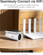Baseus S1 Solar Outdoor Security Camera 2K — Solo Camera — White