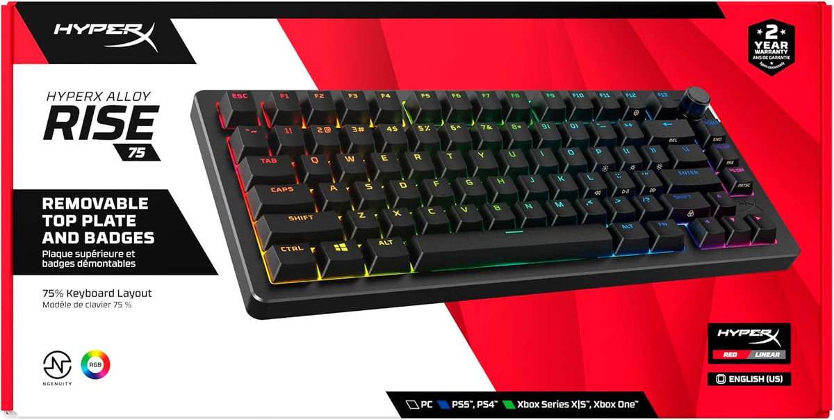 HyperX Alloy Rise 75 Mechanical Gaming Keyboard English/Arabic — product image 2