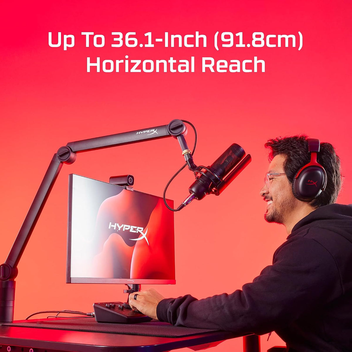 HyperX Caster Microphone and Camera Arm Tool-Less Adjustment — product image 7