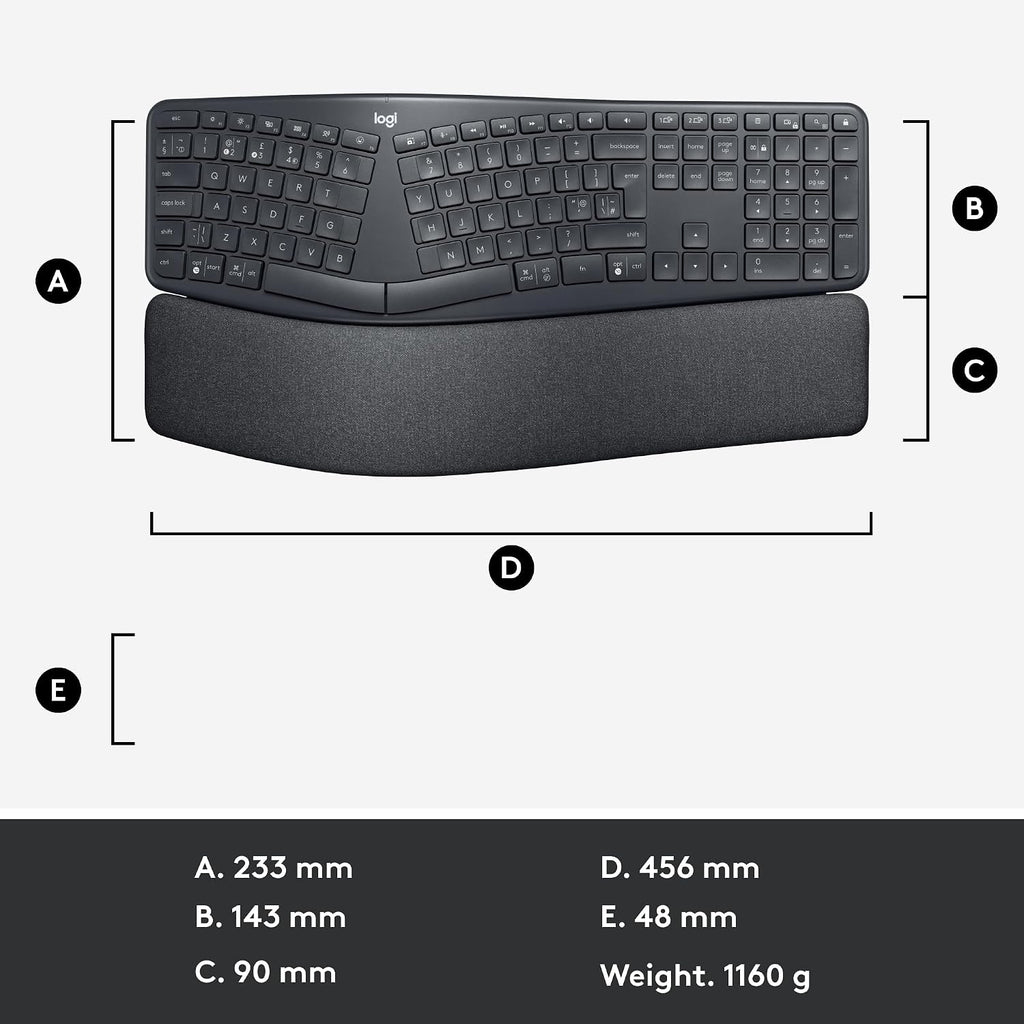 Logitech K860 Keyboard — Grey