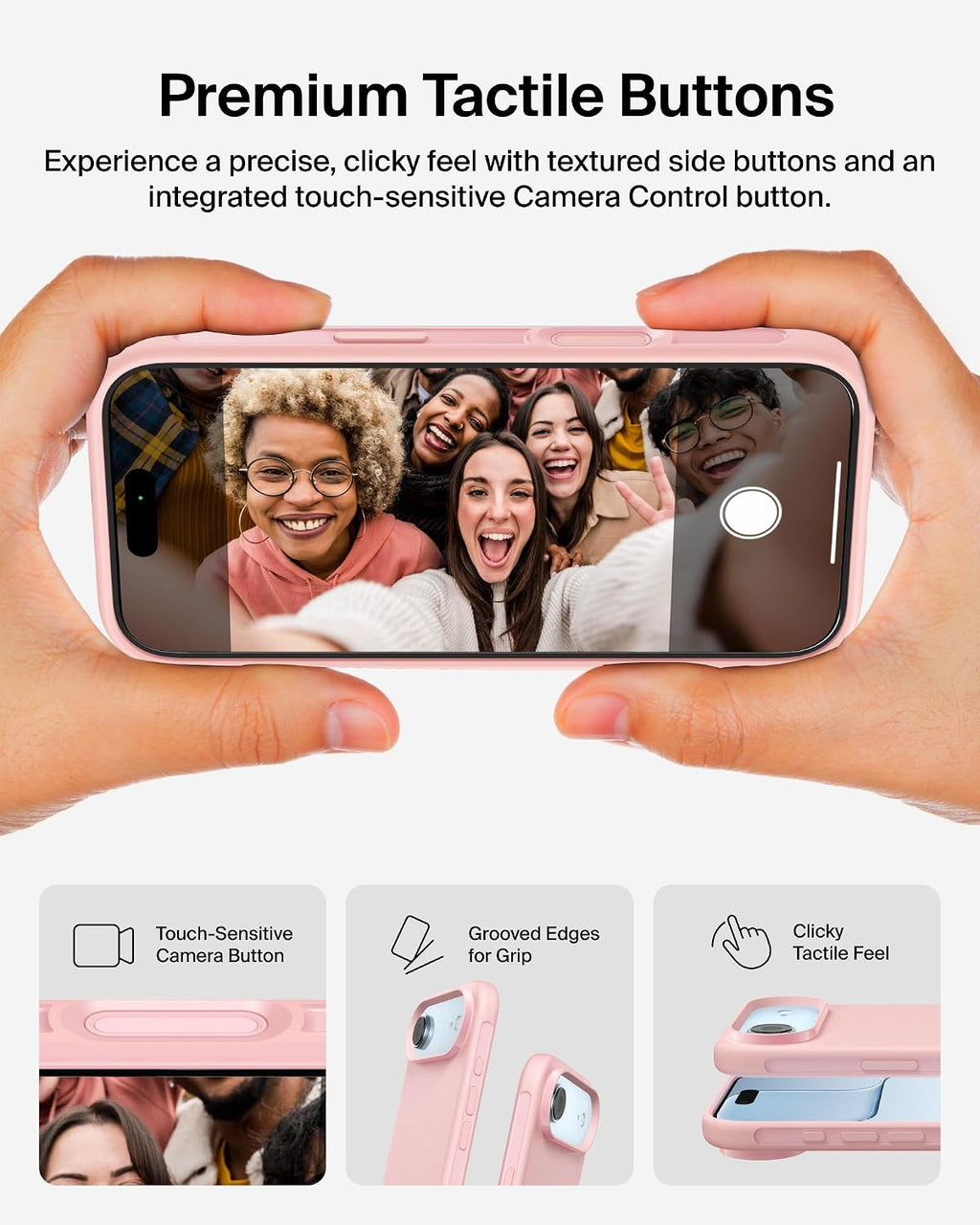 Belkin SheerForce Protect MagSafe Compatible iPhone Air Case with Slim Design & Anti-Scratch Treated Coating - Magnetic, Transparent, & Shockproof Protective iPhone Case - Pink