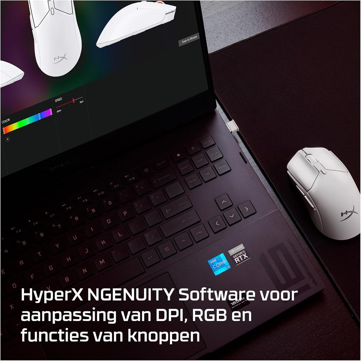 HyperX PF Has 2 Mini WL WHT Gm Ms — white — product image 4