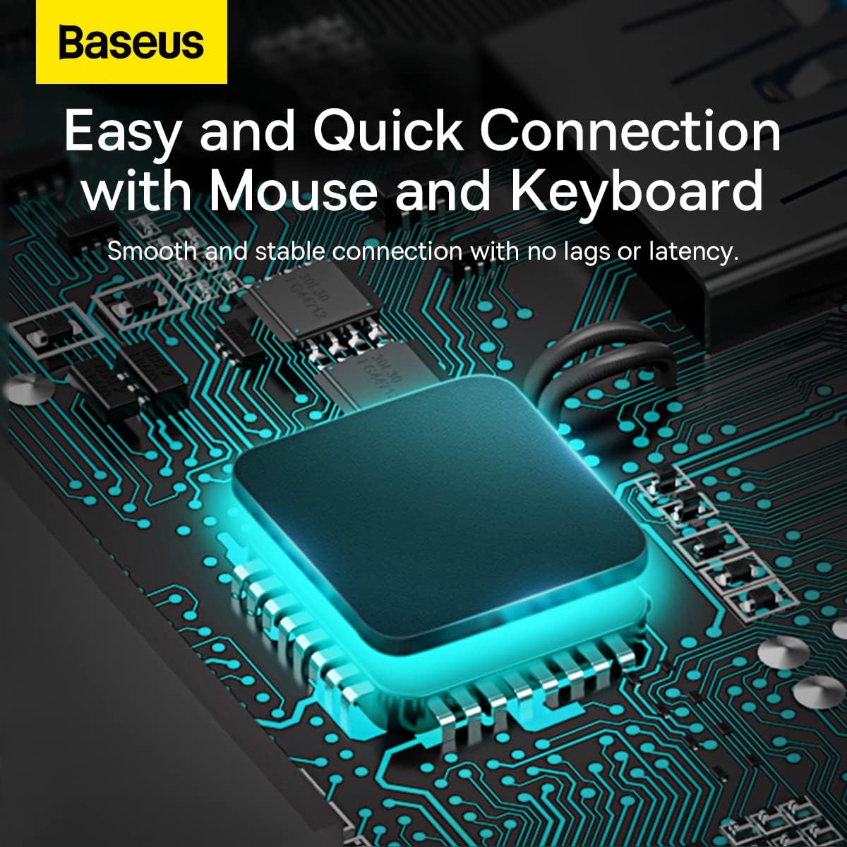 Baseus 6 in 1 USB C Docking Station, 10Gbps USB C Hub with 3 USB A/C Ports, 4K@60Hz HDMI, Gigabit Ethernet, 100W PD, USB Hub for Laptops, iPhone 15 Pro Max, MacBook, iPad — 6 in 1-GS — Grey