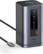 Baseus Docking Station Spacemate Series 11-in-1 Docking Station 3 Monitors with 2 x HDMI 1 x DP 4K @ 60Hz, 3 x USB-A/C 10Gbps, 1Gbps Ethernet, 100W PD — All Grey