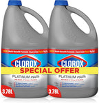 Clorox Platinum Bleach 3.78L Dual Pack Offer, New Multi-Benefit, No Splash Thick Bleach Liquid Formula — front product image