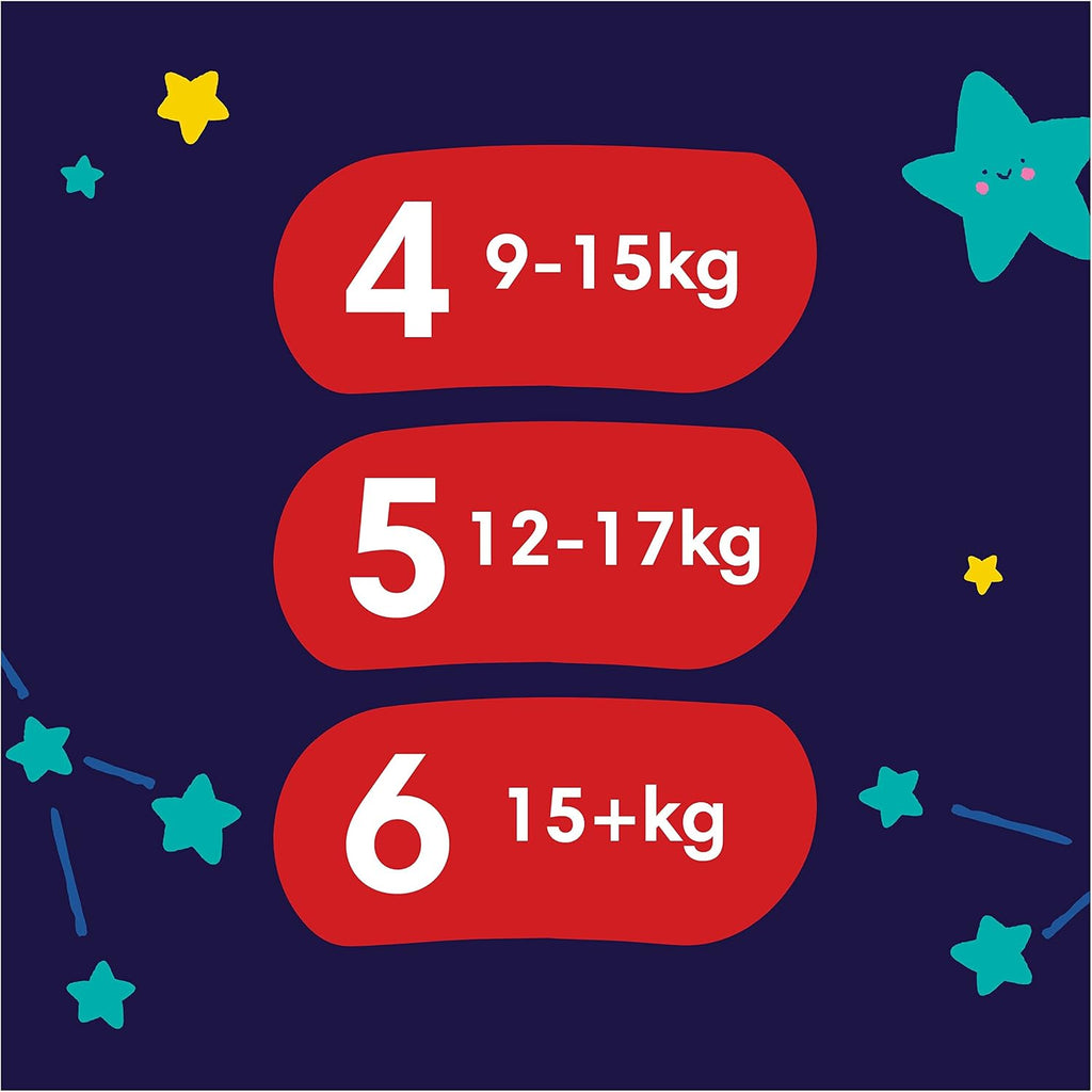 Pampers Night Nappies Pants Size 6 (15+kg) Baby-Dry, Monthly Box, Nappy Panties Provide Extra Protection for the All Night, 138 Nappies