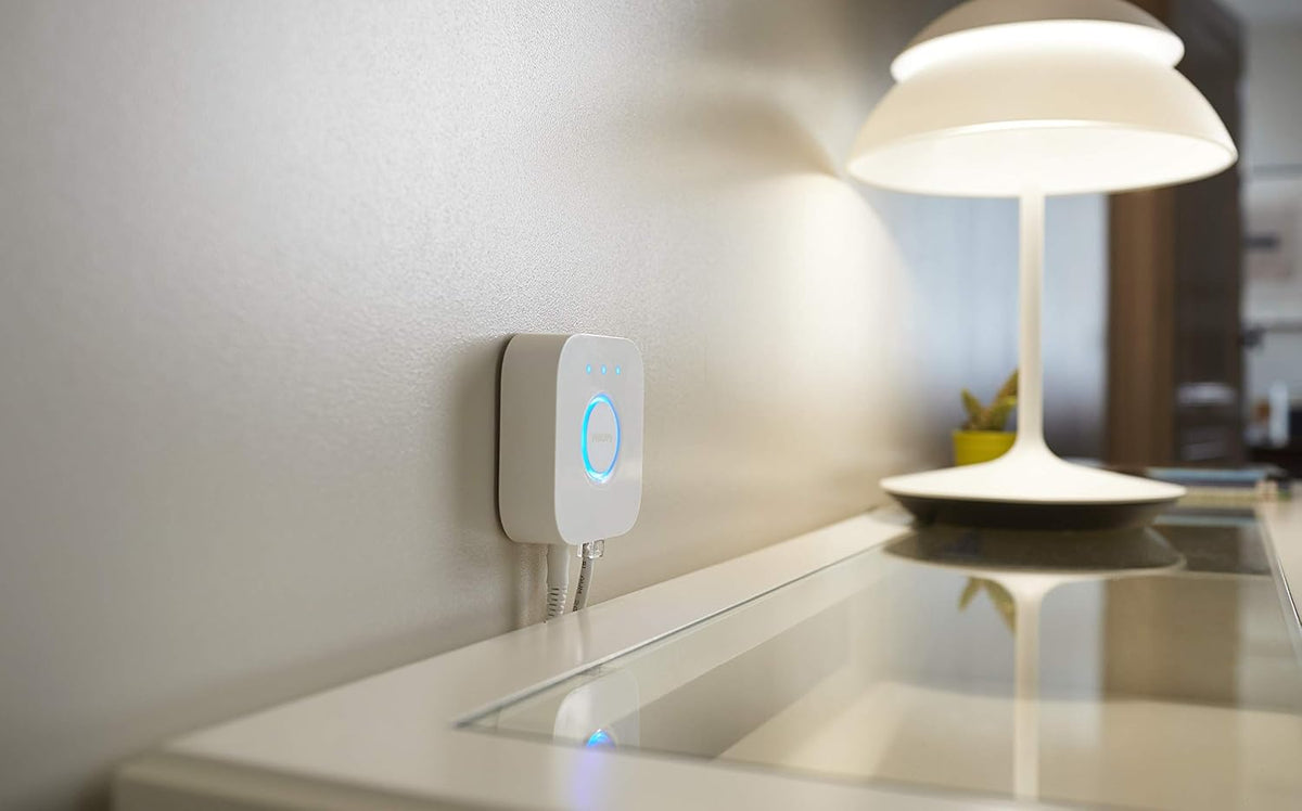 Philips Hue Bridge Smart Lighting Hub Controller for Hue Smart Bulbs & Devices – Supports Alexa, Google Home & Apple HomeKit Integration 929001180626 — White