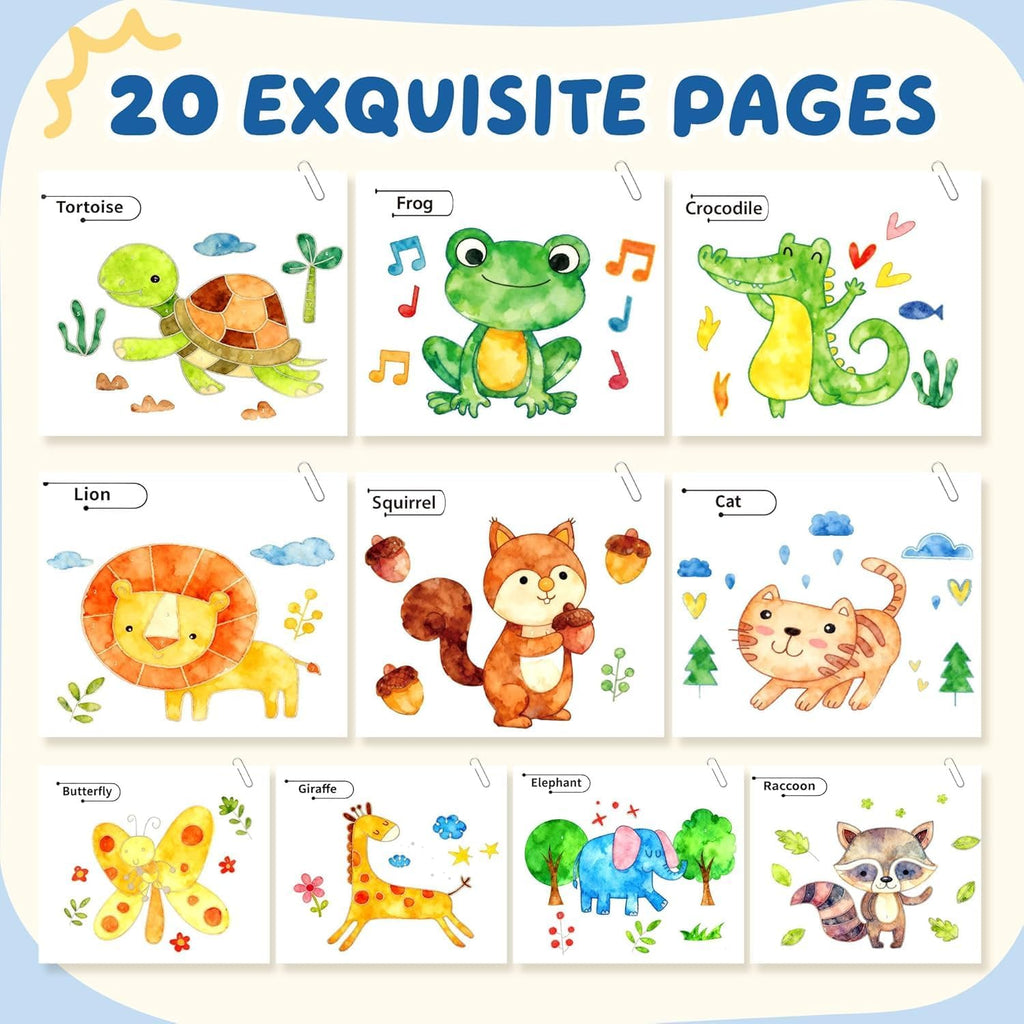 YPLUS Paint with Water Activity Books — Animals