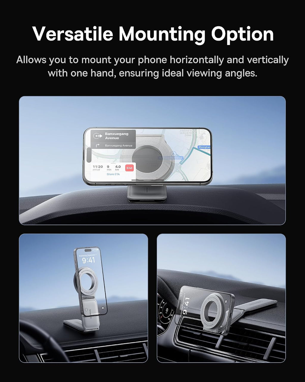 Baseus PrimeTrip Series C02 Mega Magnetic Car Mount Stick-on Version Frosted Gray — Grey